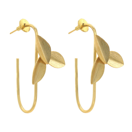 Pendientes Aros Tres Pétalos