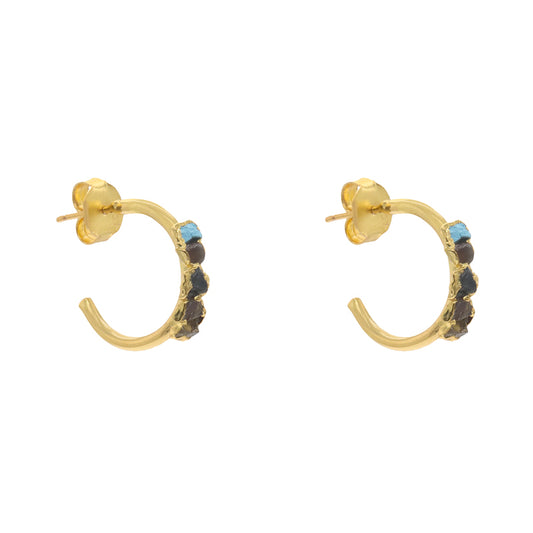 Pendientes Aros Vermeer Turquesa y tierra