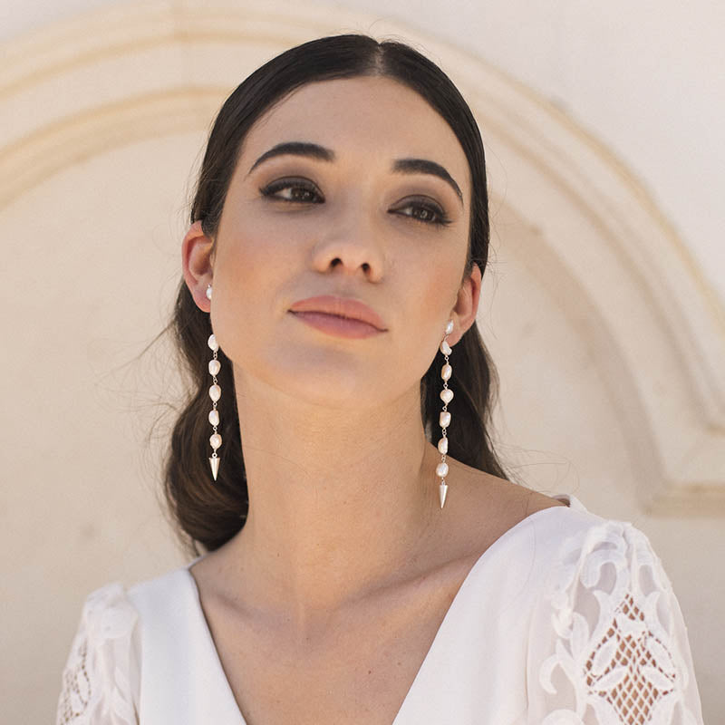 Pendientes Astral Plata Perlas