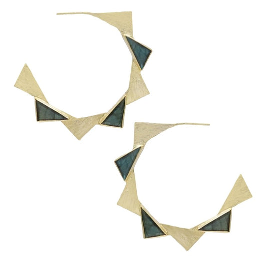 Pendientes Aros Atalanta Labradorita