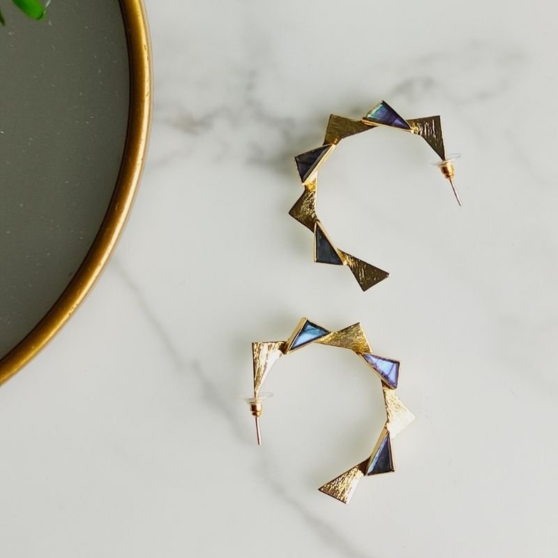 Pendientes Aros Atalanta Labradorita