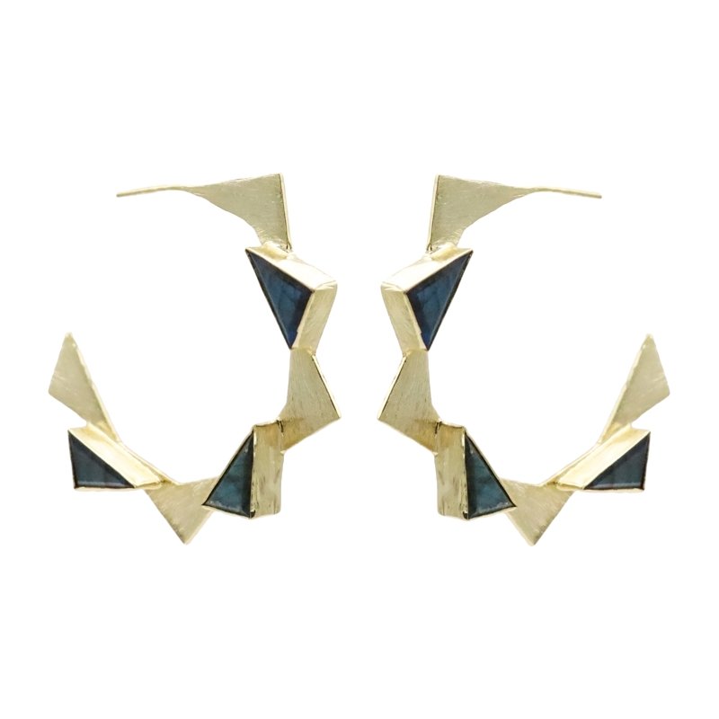 Pendientes Aros Atalanta Labradorita