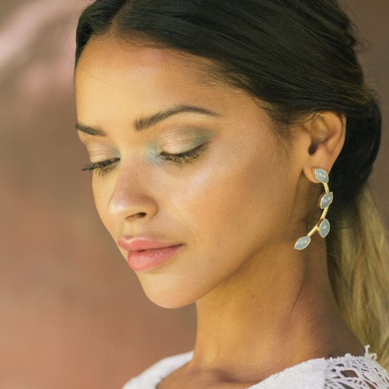 Pendientes Aura Verde agua