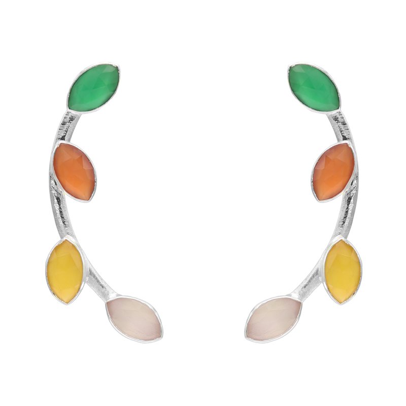 Pendientes Aura Plata Multicolor Corn