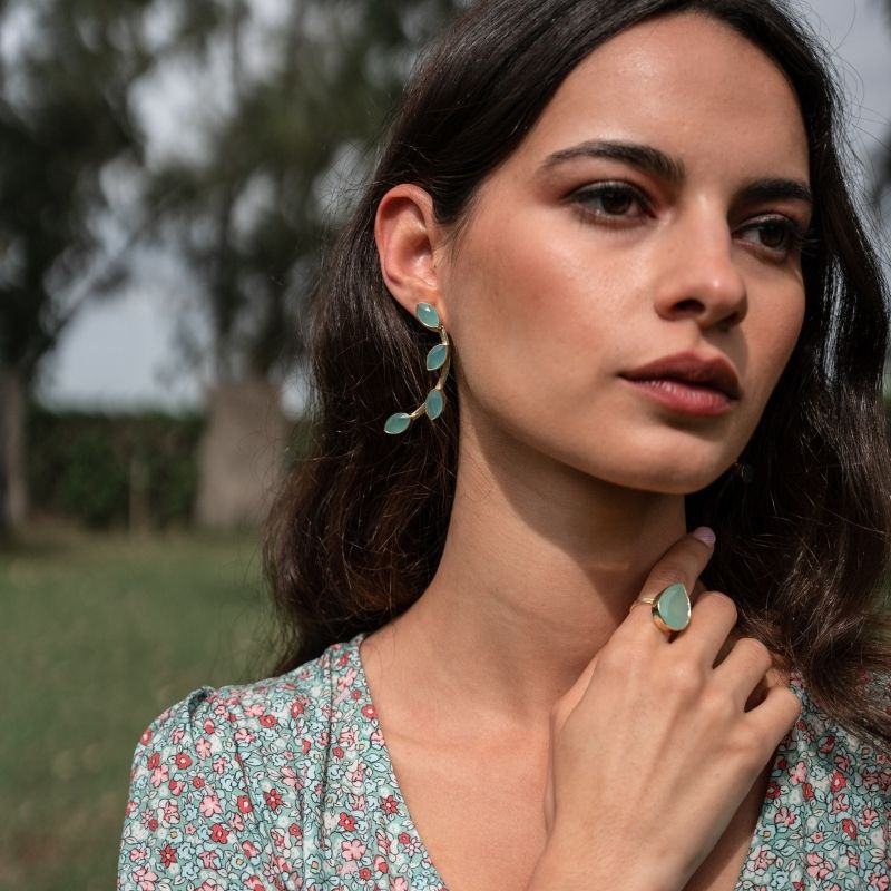 Pendientes Aura Plata Multicolor Fluor