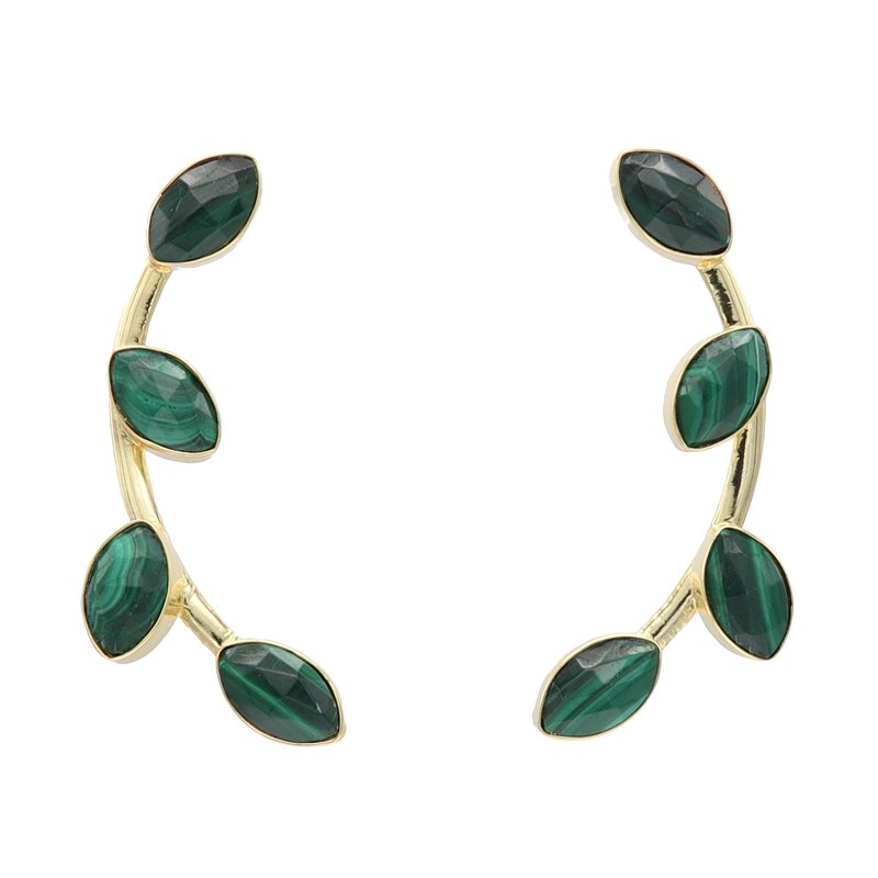 Pendientes Aura Verde Malaquita