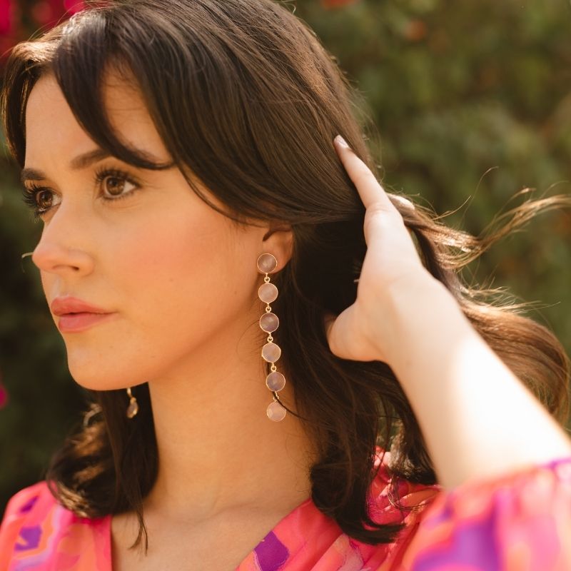 Pendientes Ayla Ed. Limitada Lila y Rosa claro