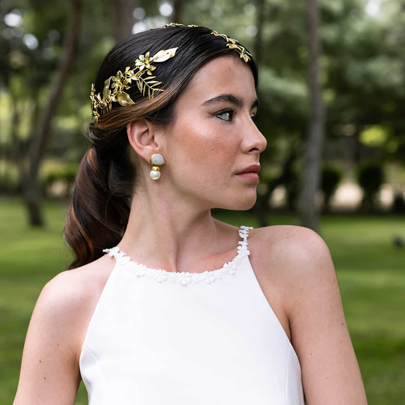 Pendientes Belli Piedra Lunar