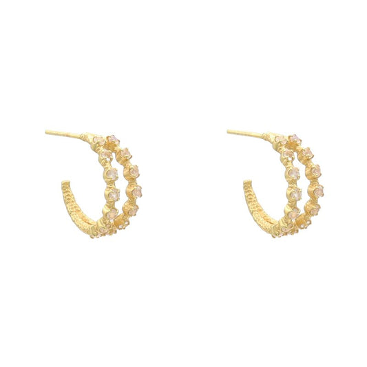 Pendientes Aros Bimba Piedra Lunar