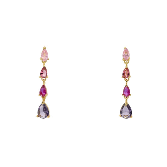 Pendientes Candile Zc Morado y Rosa