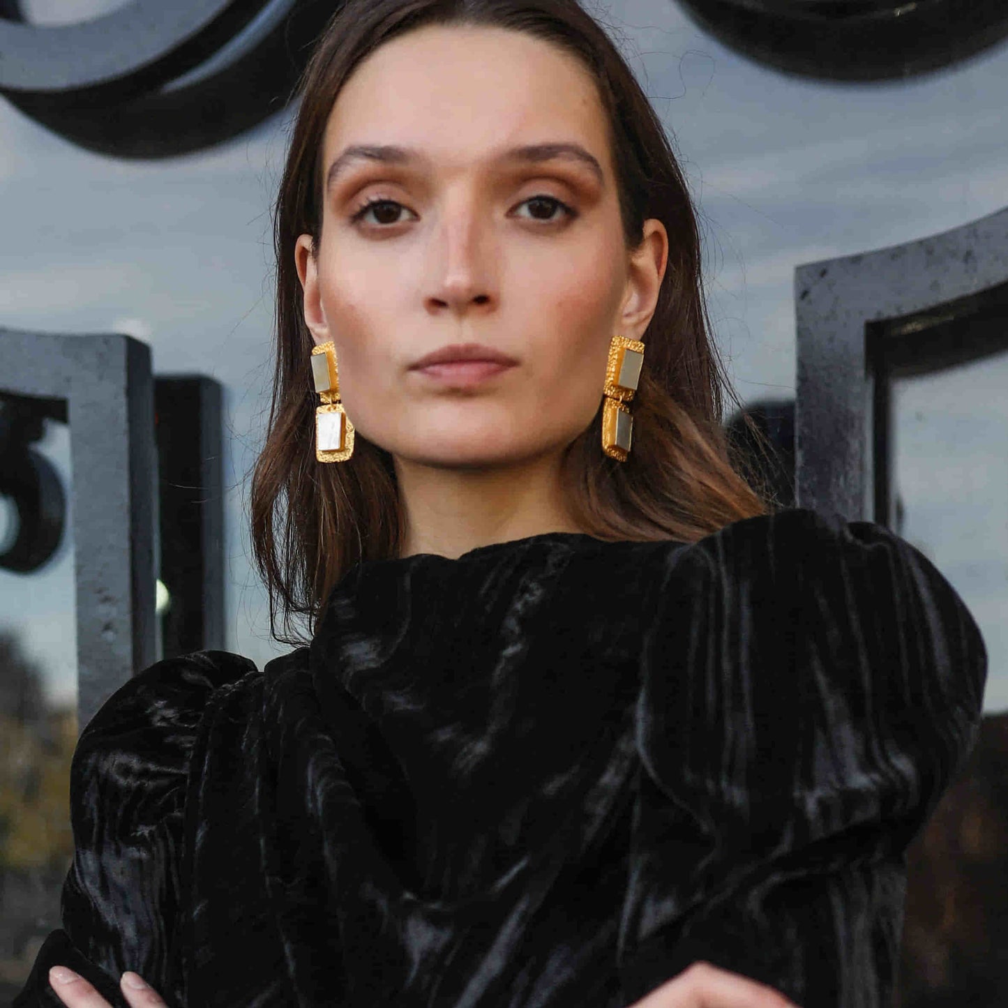Pendientes Carlota Nácar