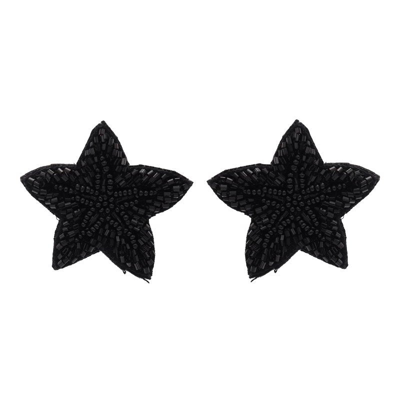 Pendientes Chitra Estrella Negro