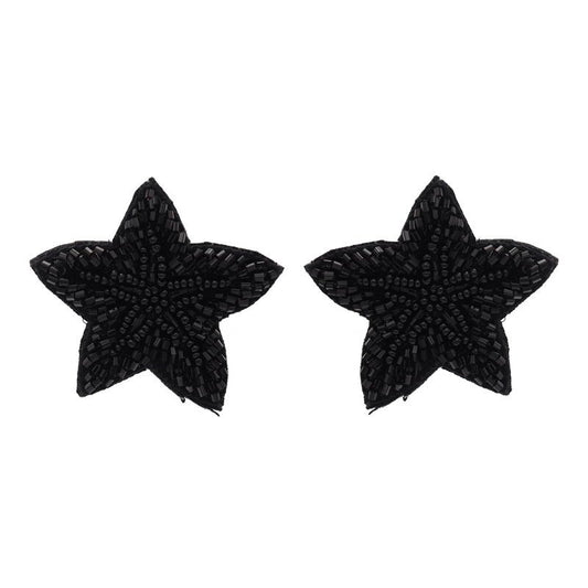 Pendientes Chitra Estrella Negro