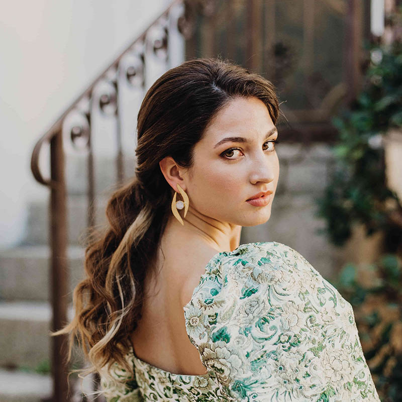 Pendientes Cíclope Piedra Lunar