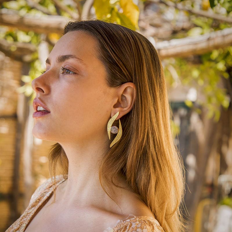 Pendientes Cíclope Piedra Lunar