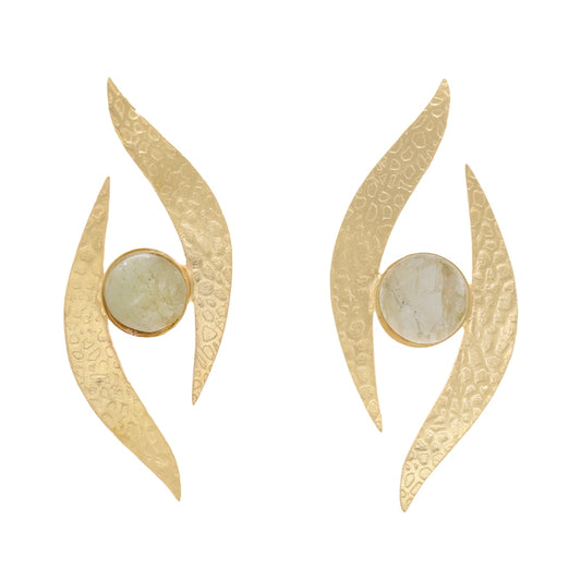 Pendientes Cíclope Rough Verde Agua