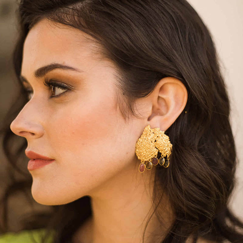 Pendientes Comoros Multicolor Turmalinas