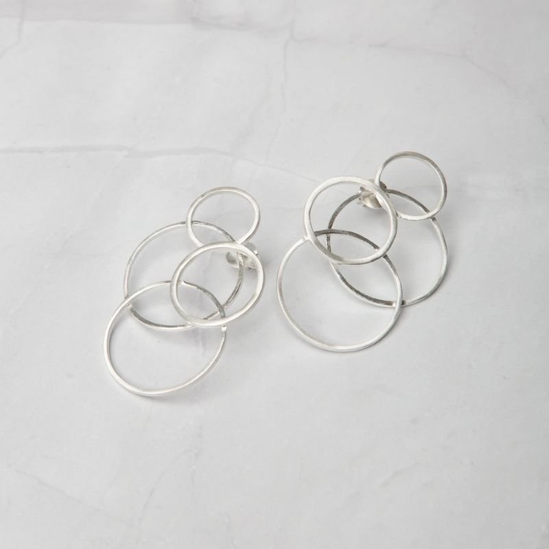 Pendientes Cosmos Plata