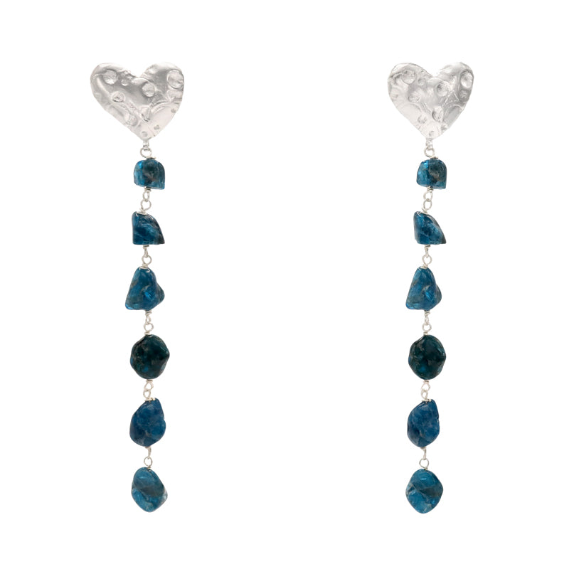 Pendientes Crush Plata Azul