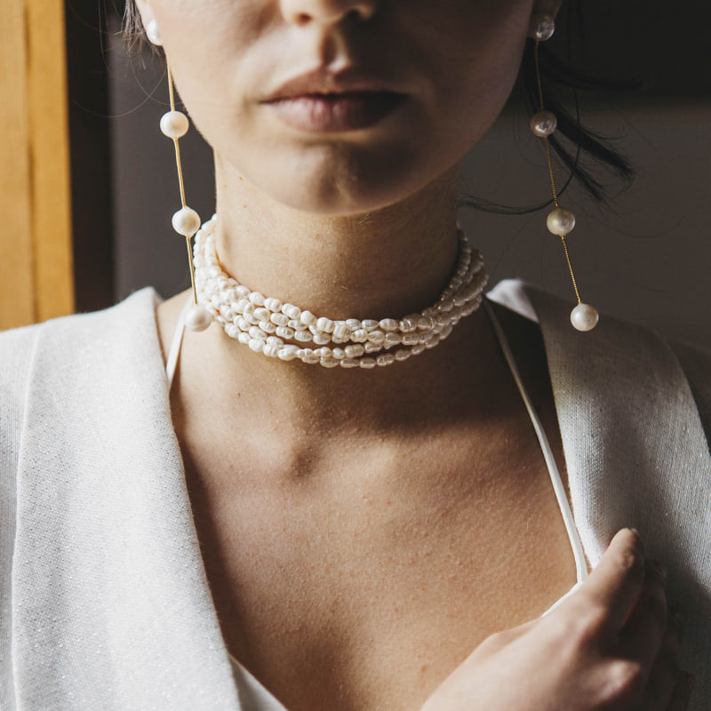 Pendientes Damisela Desmontable Perlas