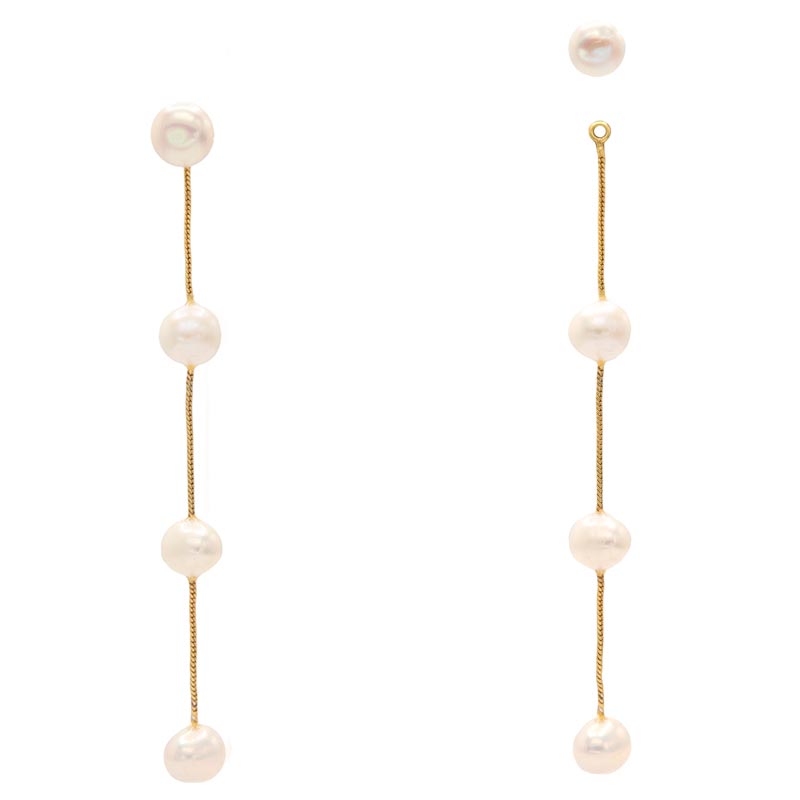 Pendientes Damisela Desmontable Perlas