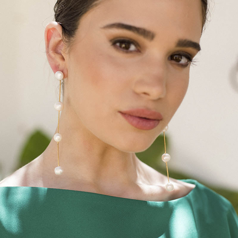 Pendientes Damisela Fixed Perlas