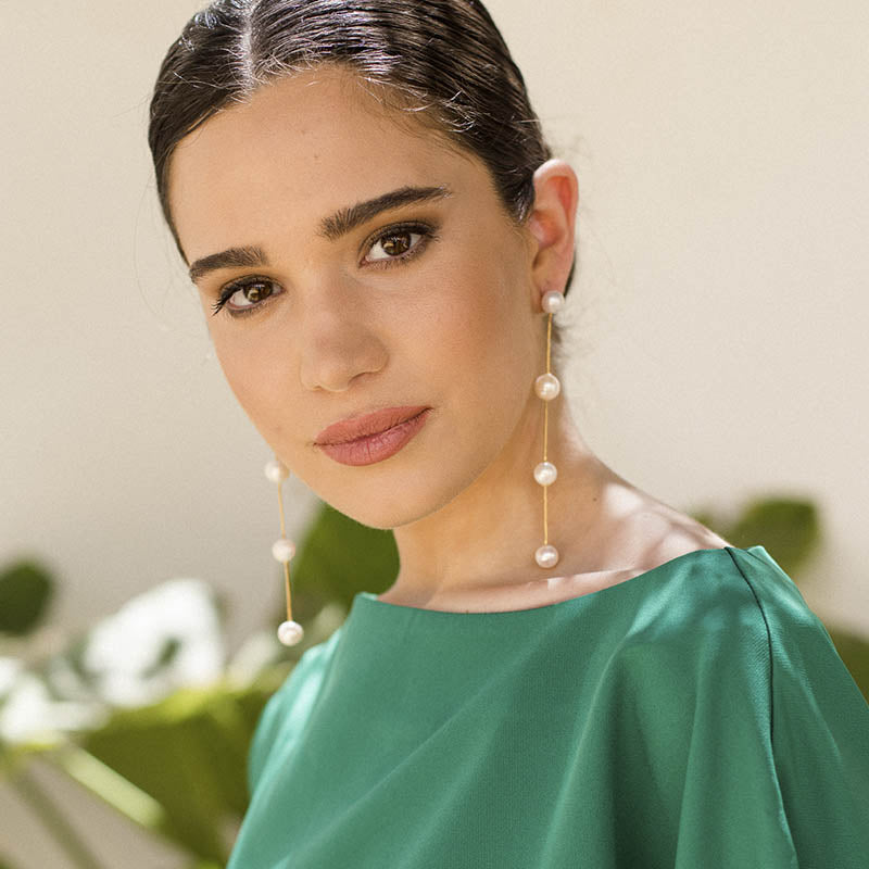 Pendientes Damisela Fixed Perlas