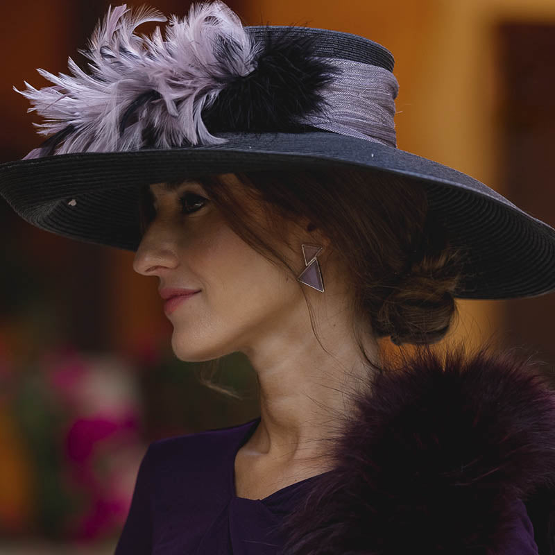 Pendientes Debod Ed. Limitada Pulido Labradorita y Naranja