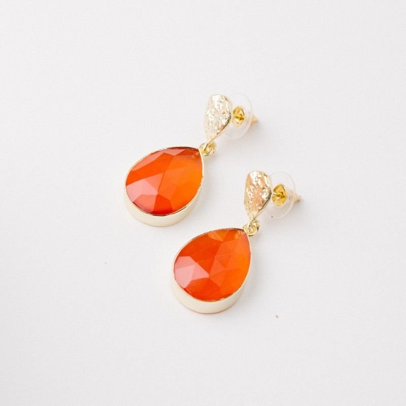 Pendientes Drop Ed. Limitada Pulido Naranja