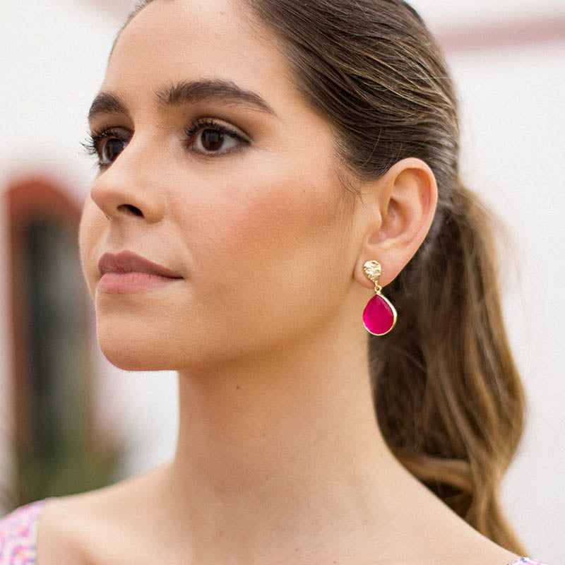 Pendientes Drop Plata Azul