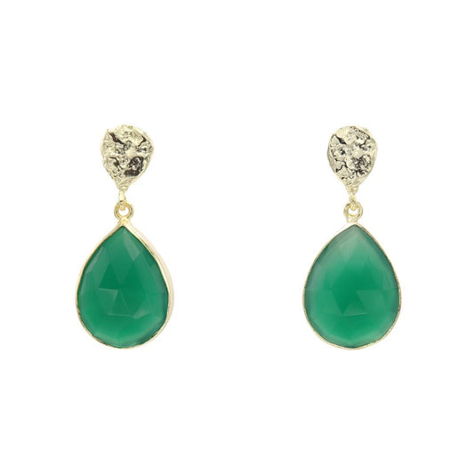 Pendientes Drop Pulido Verde