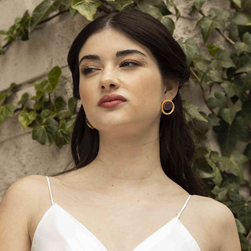 Pendientes Eileen Morado Amatista