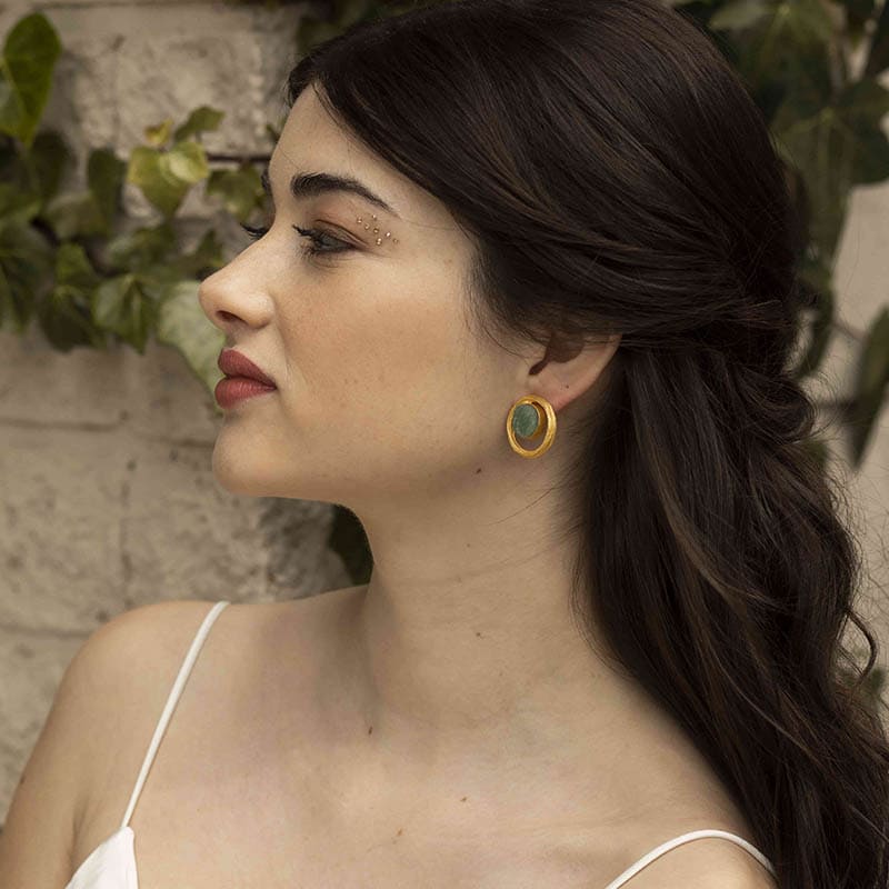 Pendientes Eileen Verde agua Amazonita