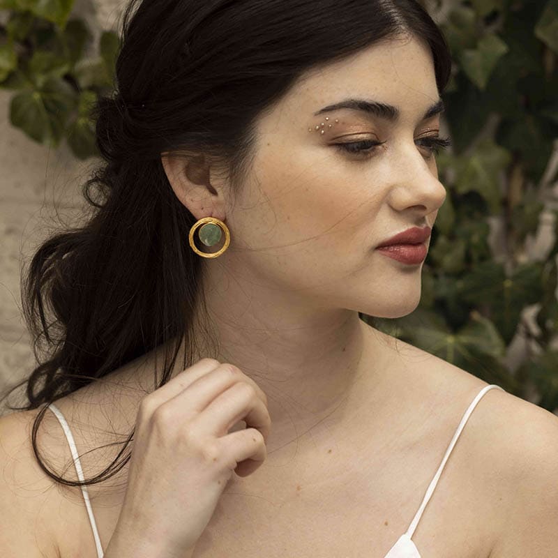 Pendientes Eileen Verde agua Amazonita