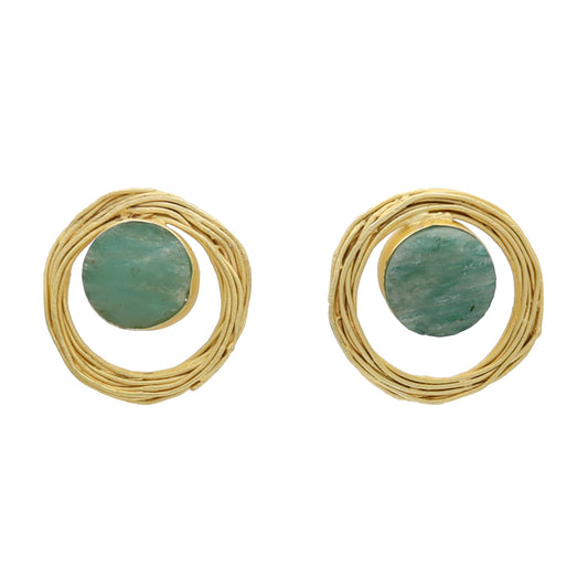 Pendientes Eileen Verde agua Amazonita