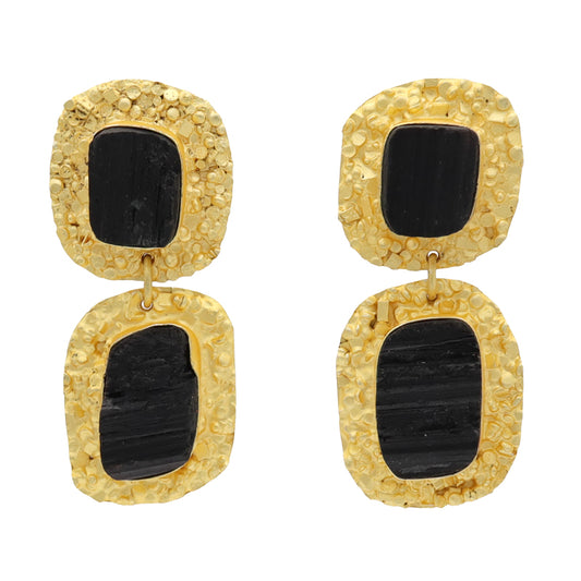 Pendientes Elenis Rough Negro
