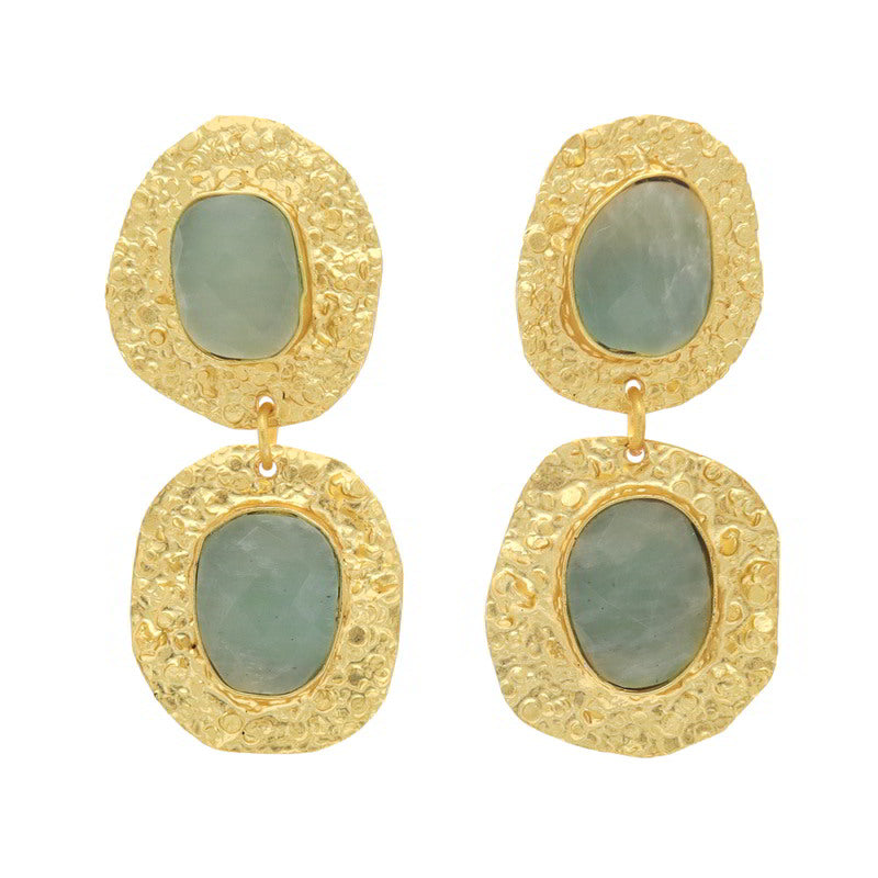 Pendientes Elenis Verde agua Amazonita
