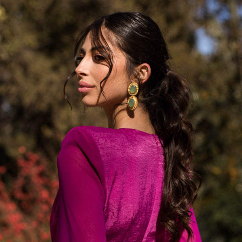 Pendientes Elenis Verde agua