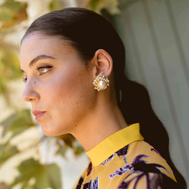 Evy Earrings Set + Evy Pearl Necklace