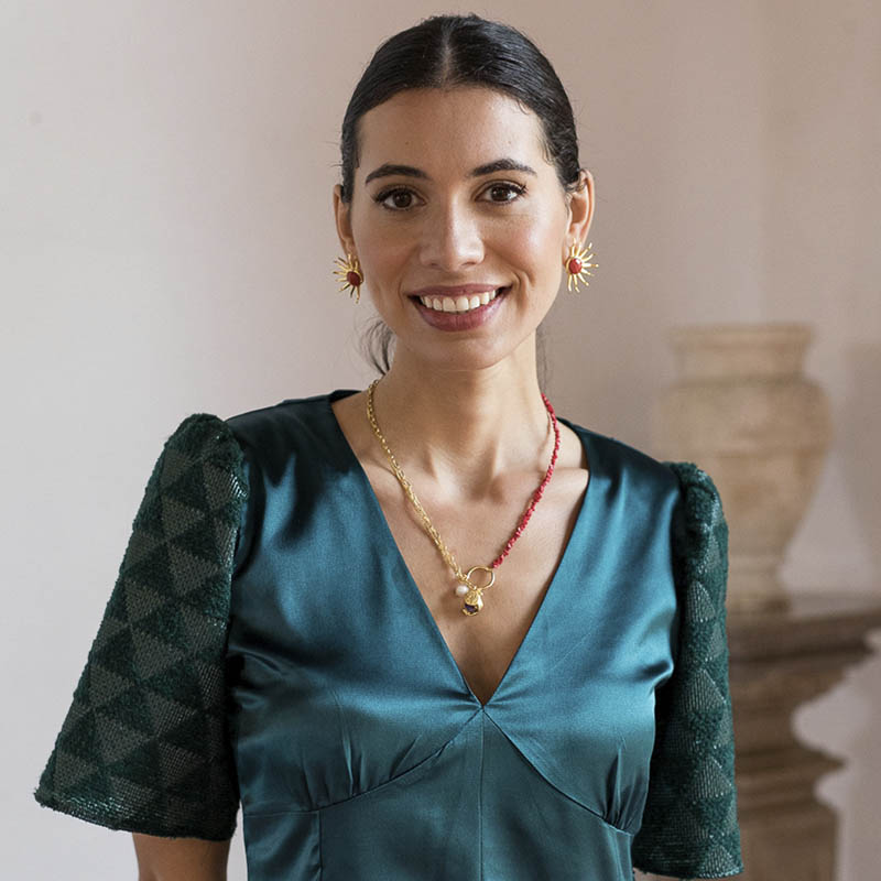 Pendientes Fayun Rojo