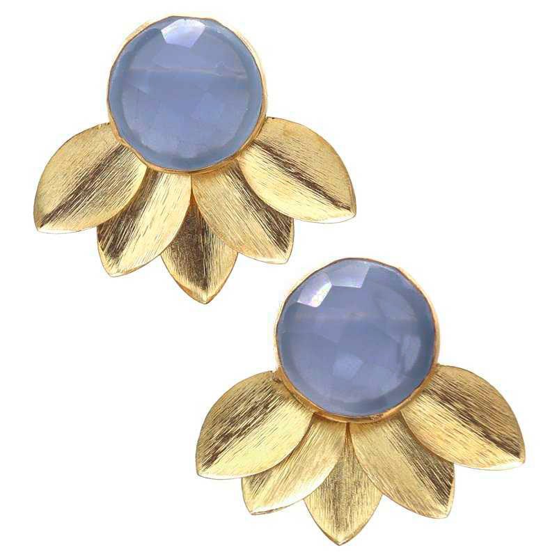 Pendientes Flor Big Azul