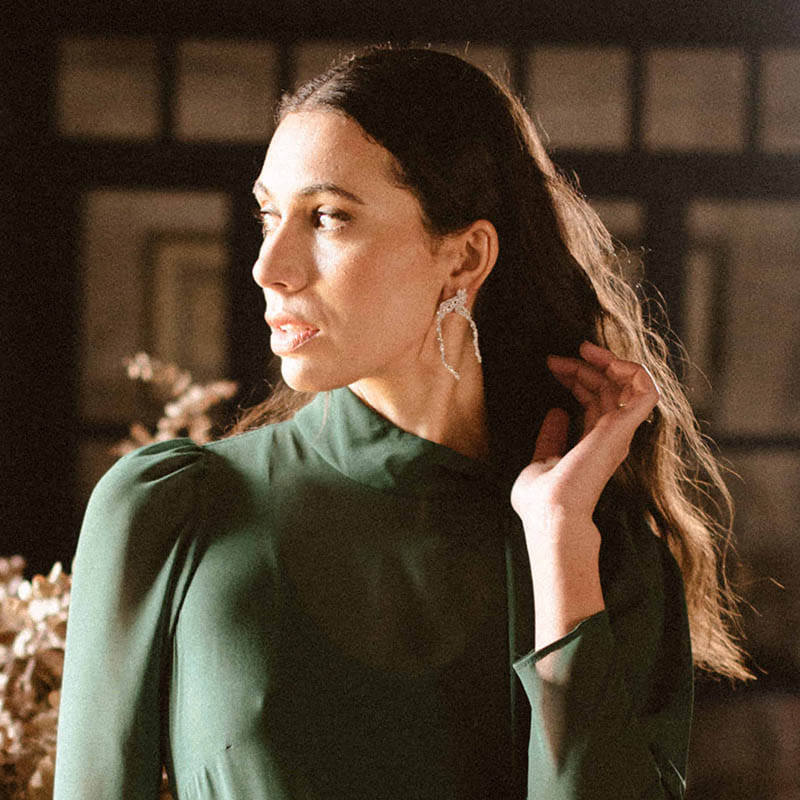 Pendientes Fox Plata Shine