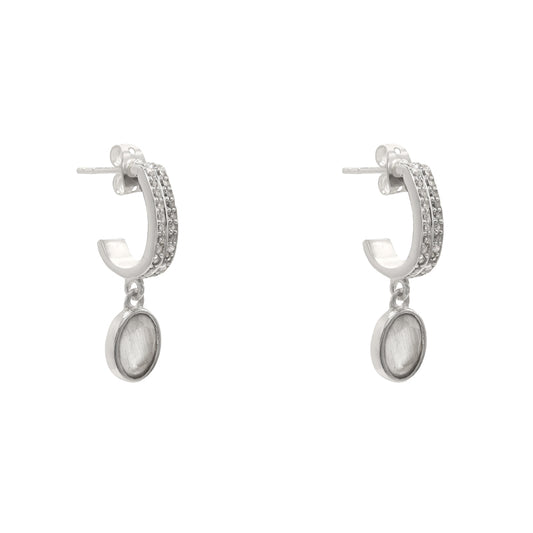 Pendientes Aros Frey Plata Blanco