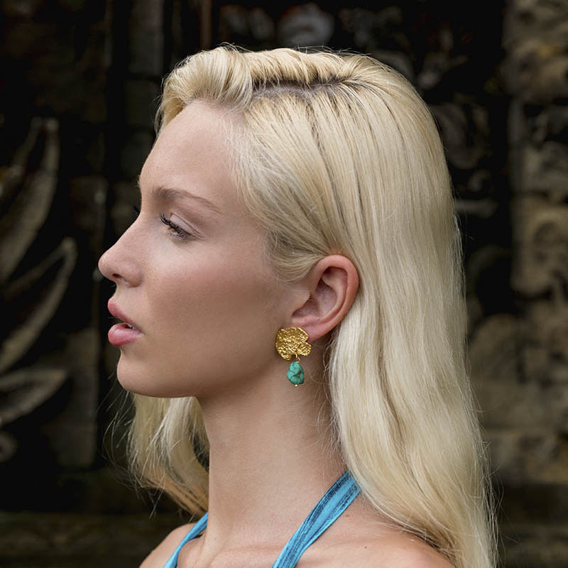 Pendientes Fungia Turquesa