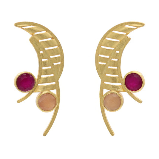 Pendientes Gaman Rubí y Rosado