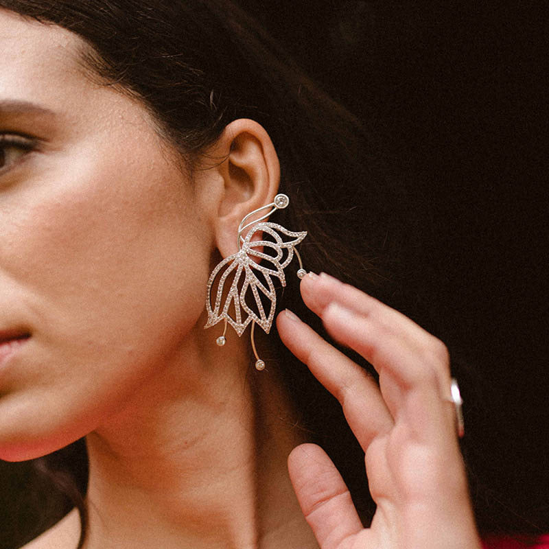 Pendientes Garland Plata Shine