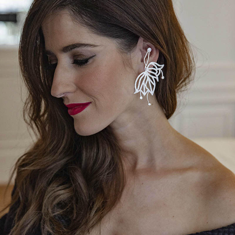 Pendientes Garland Plata Shine