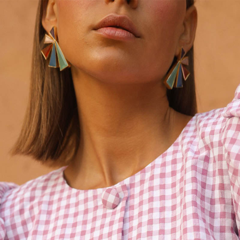 Pendientes Geometric Ed. Limitada Multicolor Spring