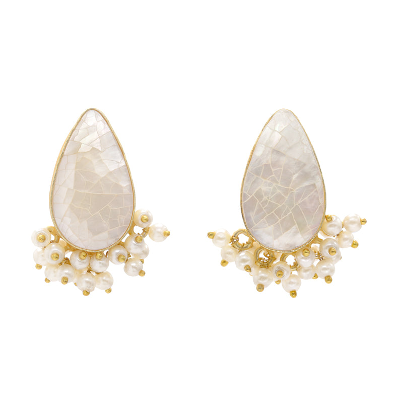 Pendientes Gerasa Blanco perlas