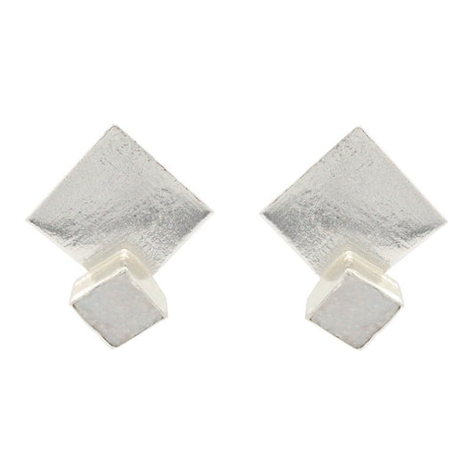 Pendientes Haiku Plata Blanco